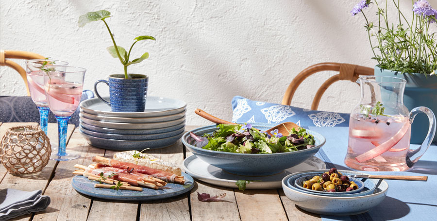 Buy Denby Studio Blue Medium Coupe Plate Set Of 4 Online at